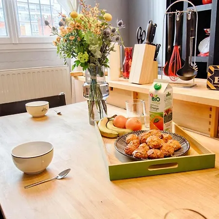 Sweet Nina Jazz Pour 5 Voyageurs, Situe A La Place De La Republique, Avec Parking Et Lit Queen Size 勒芒